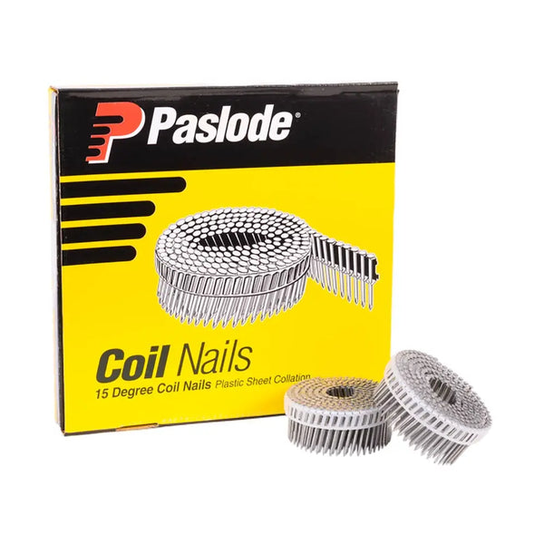 Paslode B25140 50mm x 2.5mm Ring Hot Dipped Galvanised Plastic Collated Coil Nails