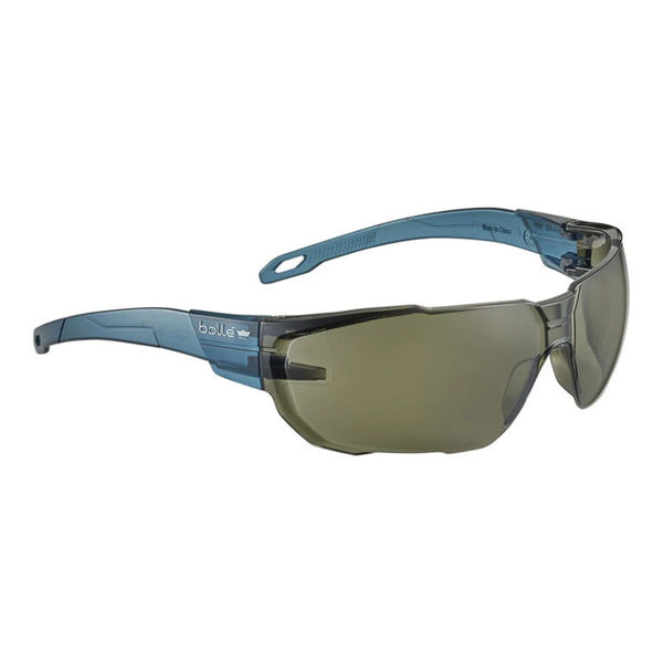 SWIFTN20A BOLLE SWIFT PLATINUM SMOKE LENS SAFETY GLASSES PC LITE ASAF BLUE/CLEAR RECYCLED PC FRAME