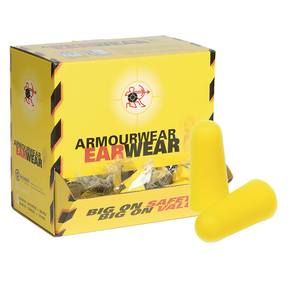 E109 ARMOURWEAR UNCORDED PU EARPLUGS CLASS 5 26dB – BX=200
