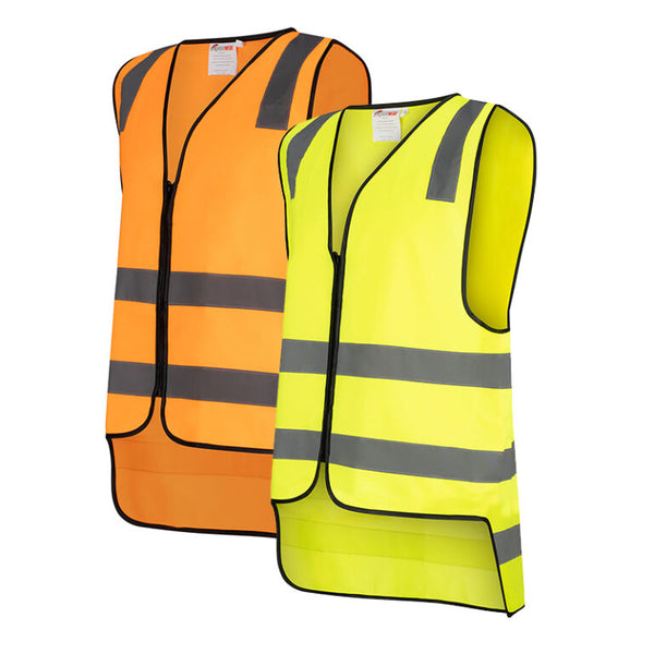 2CAP95 ARMOURWEAR D/N ZIP CLOSURE VEST WITH TAIL 3 HOOPS VR STYLE 100% RECYCLED POLYESTER; YELLOW;