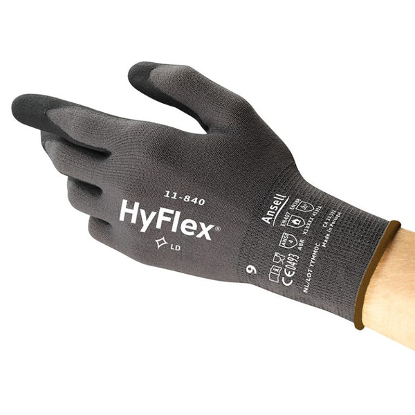 11-840i ANSELL HYFLEX GREY 4231 WITH FORTIX