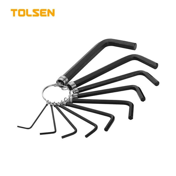TOLSEN 10PCS HEX KEY SET ON RING