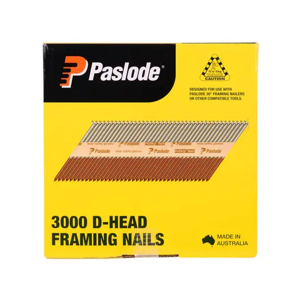 Paslode B20467 3000-Pack 75mm x 3.06mm Bright D Head Framing Nails