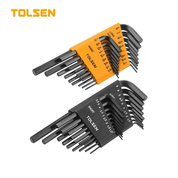 TOLSEN 36PCS INCH & METRIC HEX KEY SET