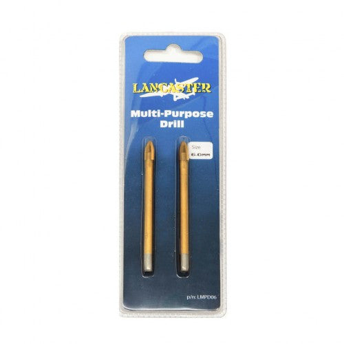 Lancaster LMPD06 Multi Purpose Drill TiN Cross Tip 6mm 2pcs