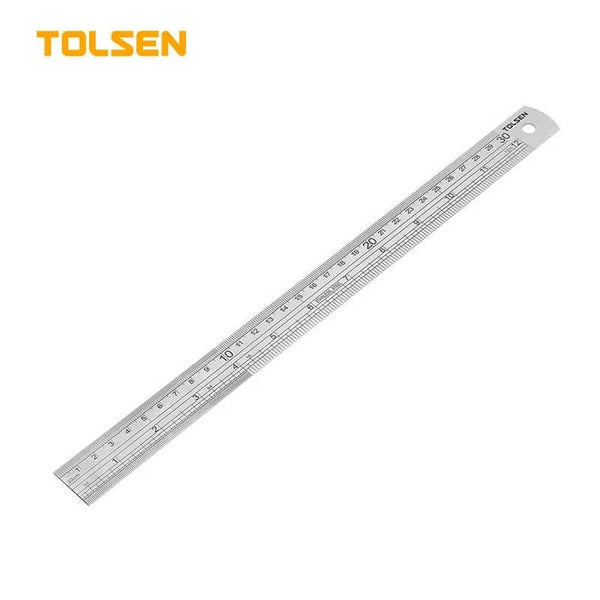 TOLSEN STAINLESS STEEL RULER (METRIC AND INCH)