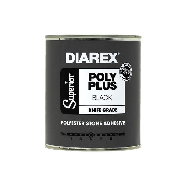 Diarex Superior PolyPlus Black 1kg Knife Grade Stone Adhesive