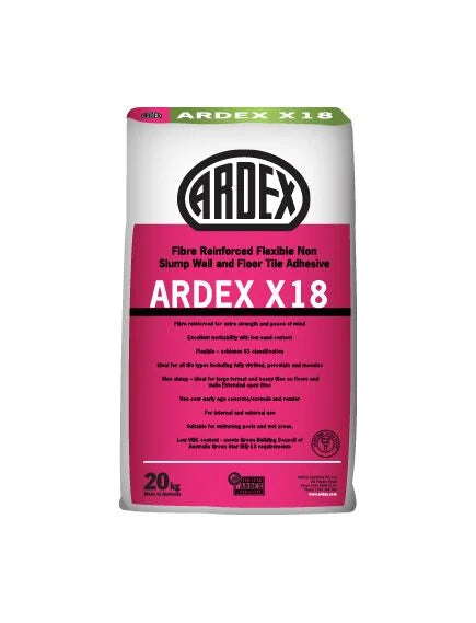 ARDEX X 18 Fibre Reinforced Flexible Non Slump Wall and Floor Tile Adhesive