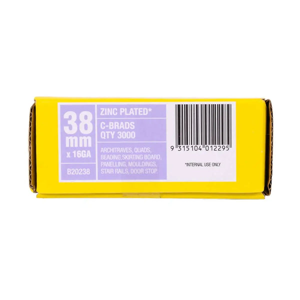 Paslode B20238 3000-Pack C Series 38mm 16 Gauge Galvanised Brad Nails
