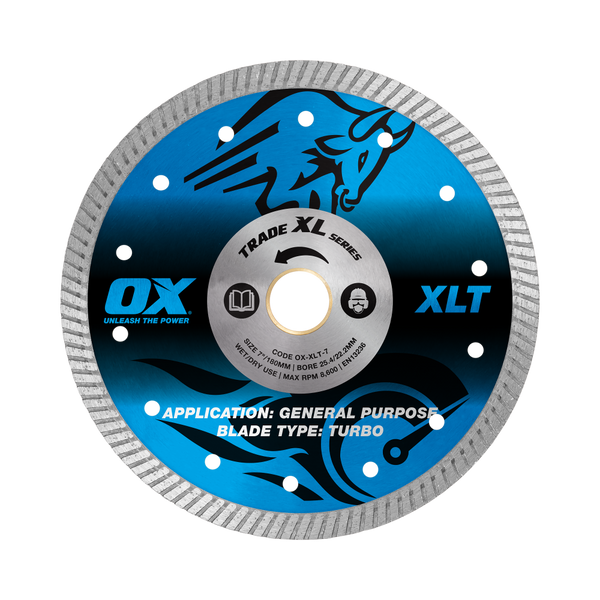 OX Trade XL Turbo Diamond Blade 180mm – General Purpose